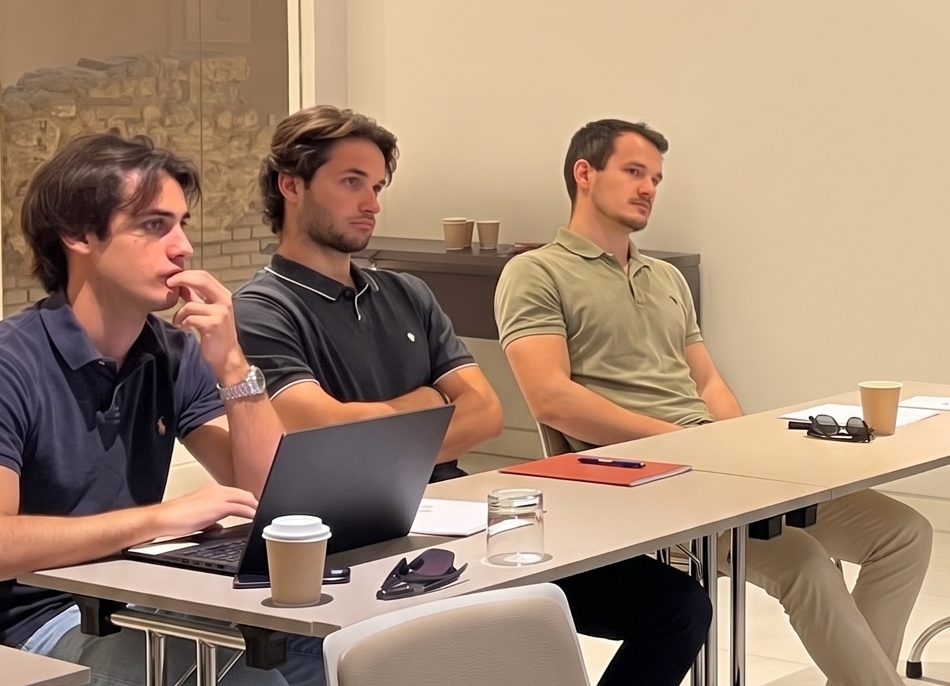 Andrea, Mattia e Jacopo al lavoro